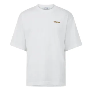 Off White - T-Shirt für Herren/Damen Unisex, Baumwolle, Skater (Weiß/Zitrusfrüchte)