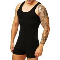 cwonlineshop Unterhemd 4er Sparset Tank-Top für Herren (4-St) Feinripp aus 100% Baumwolle
