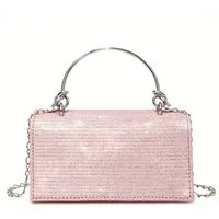 Zaewry Abendtasche Damen Glitzer-Abendtasche, Pailletten-Handtasche, Damen Schultertasche mit Kette, Stylische Abendtasche
