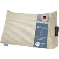XDREAM Rückenkissen ergonomisches Keilkissen für Bett und Sofa, 1-tlg., als Kopfkissen oder Venenkissen verwendbar, mit praktischem Seitenfach