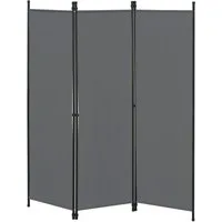 en.casa Paravent, »Huesca« Spanische Wand 3-teilig Sichtschutz 150x171cm Dunkelgrau
