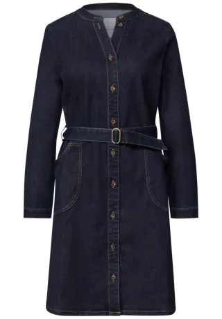 Street One - Jeans-Hemdblusenkleid blau - Gr. - 42