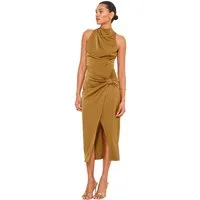 LIPSY Midikleid Lipsy Figurbetontes Satin-Wickelkleid, Regular (1-tlg)