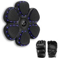 HMS Boxstation Boxmaschine Bluetooth LED Intelligentes Boxbrett, Elektronische Boxscheibe mit 6 beleuchteten Trefferflächen