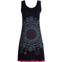 Vishes Sommerkleid Trägerkleid Hippie Mandala Print Baumwolle Alternative Mode, Boho, Hippie, Ethno, Festival
