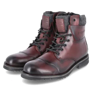 Bugatti Schnürboots  Rot - Gr. 40 -  Leder und Textil