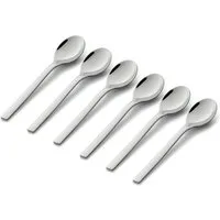 WMF Kaffeelöffel Nuova, Löffel-Set (6 Stück), 13,5 cm, Cromargan® Edelstahl Rostfrei 18/10, spülmaschinenfest