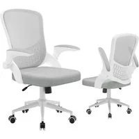 ZAISZE Bürostuhl Ergonomischer Bürostuhl mit 90° Armlehnen & Atmungsaktiver Netzbezug (Set), 7 cm dickes, hochdichtes Schwammkissen