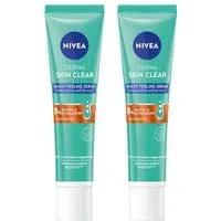 Nivea Gesichtspeeling DERMA SKIN CLEAR Nacht Peeling Serum 2 x 40ml, 2-tlg., Gesichtsreinigung