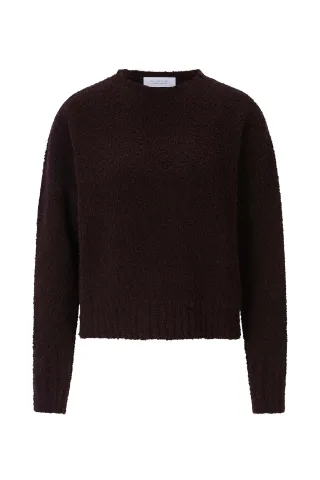 Rich & Royal - Crew NK Long Sleeve Boucl� chocolate torte - Gr. - XS