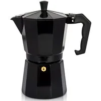 Krüger Espressokocher, 0,2l Kaffeekanne, traditionell italienisch, aus Aluminium, mit Silikon-Dichtungsring