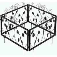 Defactoshop Beetumrandung Gartenzaun aus Metall, 34,5 x 56,5 cm, Beetzaun, Metallbordüre 0024, 34,5 x 56,5 cm