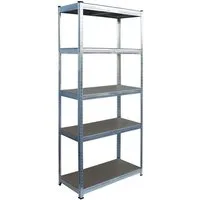 relaxdays Schwerlastregal mit 5 Ebenen bis 875 kg, 30 x 60 x 180 cm