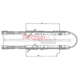Metzger Handbremsseil hinten Lada Niva