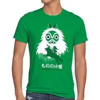 style3 Print-Shirt Herren T-Shirt Mononoke Hime no prinzessin wolf studio prinzessin anime ghibli