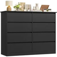 Homfa Kommode Sideboard Komodenschrank Schubladenkommode, mit 8 Schubladen, Breite 120cm Höhe 96cm