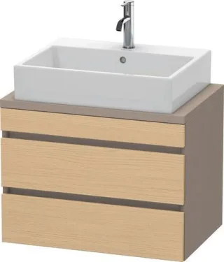 Duravit DuraStyle Konsolenwaschtischunterbau wandhängend Natur Eiche & Basalt Matt 700x478x512 mm -  DS530603043