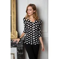 Passioni 2-in-1-Strickjacke Twinset mit großen Polka-Dots