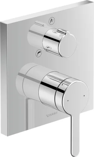 Duravit C.1 Einhebel-Wannenmischer Unterputz Chrom Hochglanz 150x77x150 mm - C15210017010 C15210017010