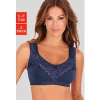petite fleur by Lascana Entlastungs-BH (Packung, 2 Stück) ohne Bügel, Baumwollqualität, Packung – ideal für große Größen
