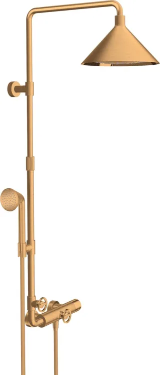 Hansgrohe Showerpipe Axor Front Brushed Gold Optic 26020250