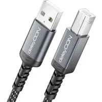 deleyCON 1m USB 2.0 Druckerkabel Scannerkabel Nylon Datenkabel USB-A zu USB-B USB-Kabel