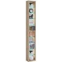 VCM Standregal Holz CD DVD Stand Aufbewahrung Regal Rasato XL, 1-tlg., VCM Standregal Rasato 155x21x14 cm Holzwerkstoff, Glas