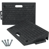 TRUTZHOLM Auffahrrampe Bordsteinrampe 50x32x10cm Tragkraft je 2t Gummi Rampe Auffahrrampe (2-St., Inkl. Befestigungsschrauben), 2t Tragkraft je Rampe