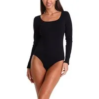 Alkato Langarmbody Bodysuit Damenbody mit Rundhalsausschnitt