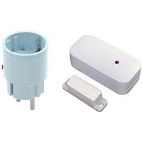 DIW-Funk Funk-Empfangsmodul Funk-Abluftsteuerung Set mit Stecker und Fensterkontakt DAS-2300-S, für Dunstabzugshauben, 1 Schaltkontakte, Spar-Set, 2-tlg., Komplett-Set inkl. Stecker und Magnetsender, inkl. LED für ein und aus, LED Anzeige bei schwach