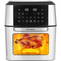Sinaopus Heißluftfritteuse 12,8L XXL Airfryer mit Minibackofen, 2000W, LED Display, Fritteuse ohne Öl mit Zubehör, 2000,00 W, Heißluftfritteuse & Mini Backofen 2in1 für knuspriges Kochen