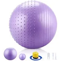 CkeyiN Pro Gymnastikball Rutschfest,Pilates Ball,Gratis 25 cm Yogaball (Set, Belastbar, 2 Größen verfügbar), für Schwangerschaft, Fitness, Gleichgewicht, Training,Physiotherapie