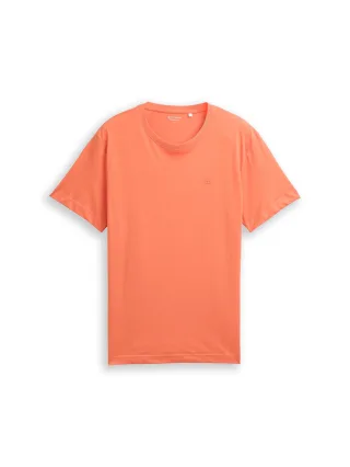 Tom Tailor - T-Shirt mit Logo-Stickerei wild coral - Gr. - XL