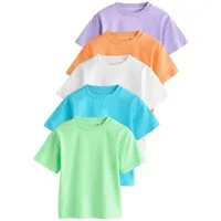 Next T-Shirt Kurzärmelige schlichte T-Shirts im 5er-Pack (5-tlg)