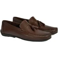 Desa Herren-Slipper – Obermaterial Leder, Textilfutter, flacher Absatz, oh Loafer