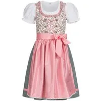 Nübler Dirndl Kinderdirndl 3-teilig Nina in Weiß von Nübler - Rocklänge knielang 3 teiliges Set aus Dirndl, Bluse und Schürze