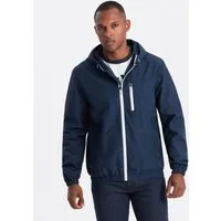 OMBRE Regenjacke Leichte Sportjacke für Herren mit Fleece-Futter -.