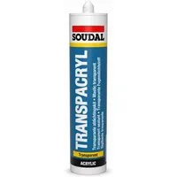 SOUDAL Maleracryl Transpacryl Acryl Dichtstoff 310 ml Transparent, Gebrauchsfertig, Transparenter Acryl-Dichtstoff für Fugen & Risse