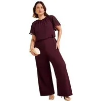 Friends Like These Jumpsuit Friends Like These Scuba-Jumpsuit + Chiffon, Curve (1-tlg)