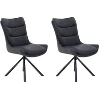 Jockenhöfer Gruppe Drehstuhl Maurice (Set, 2 St) (Set, 2 St), Echtleder, inklusive Drehfunktion (360), bis 150kg belastbar