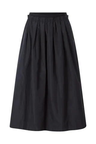 Rich & Royal - Parachute midi skirt recycled black - Gr. - 38