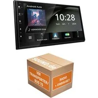 JUST SOUND best choice for caraudio Autoradio Paket Kenwood DMX5023DABS für VW T5 Carplay Android Auto Autoradio (Freisprecheinrichtung)