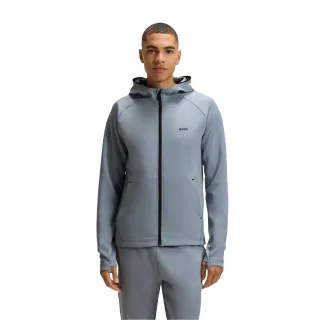 Boss - "Active" Hoodie mit durchgehendem Reißverschluss für Herren, Training (Dunkelgrau)
