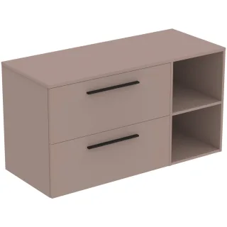 Ideal Standard Möbel-Set 120cm i.life B 2 Auszüge 2 off.Fächer Gr.Schwarz Greige matt, T5756NH T5756NH