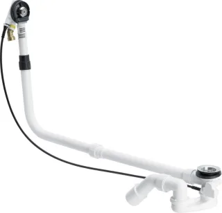 Viega Ab-und Überlauf Multiplex Trio, 6161.72 in 1070mmxDN40/50 verchromt 727987