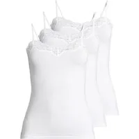 Nina Von C. Unterhemd 3er Pack Romance (Spar-Set, 3-St) Spaghetti Top - Atmungsaktiv - Details aus floraler Spitze