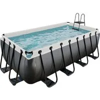 EXIT Framepool (Set, 3-tlg), BxLxH: 200x400x122 cm, mit Kartuschenfilter und Sicherheitsleiter