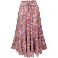 Guru-Shop Minirock Langer Boho Stufenrock, Maxirock Hippie chic,.. alternative Bekleidung