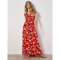 Apricot Maxikleid Jasmine Maxikleid in Wickeloptik mit Blumenmuster