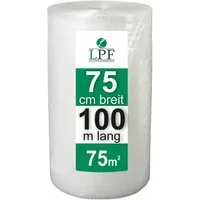 LPF dieLUFTPOLSTERFOLIE Schutzfolie Luftpolsterfolie 75 cm x 100 m Noppenfolie Verpackungsfolie
